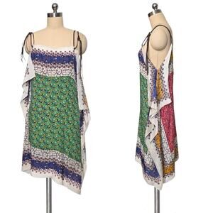 Vintage FOREVER 21 Y2K Silky Flowy Hankerchief Dress S/M